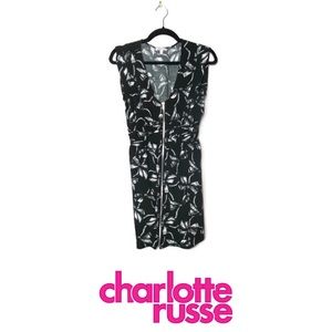 Charlotte Russe Casual Black & White Cotton Dress
